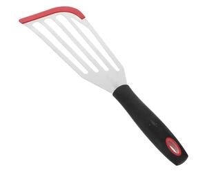 Spatule Métallique Plate en Acier Inoxydable, Résistante à Chaleur | Cuisine Maison, Retournement Facile des Aliments, Joint en Silicone, Usage Polyvalent pour Poisson, Steak