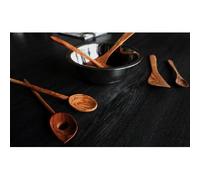 Spatule perforée, longueur: 300 mm, bois d'olivier