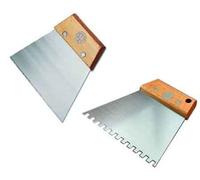 SPATULE POUR COLLE BOSTIK AVEC POIGNÉE EN BOIS « 541 » PAVAN 140 mm - Denture en scie