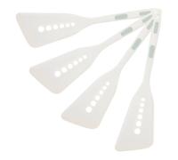 Spatule Résistante à Chaleur 4 Pièces en Silicone Blanche Cuisine | Antiadhésive, Usage Polyvalent, Restaurant et Foyer, Manche Long, Ustensile de Cuisson Pratique