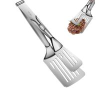 Spatule retourneuse à œufs 2 en 1 avec pince à épiler amovible pour barbecue, grill, steak, œuf, hamburger, bacon, crêpe et restaurant