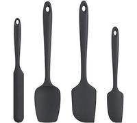 Spatule Silicone Lot de 4: U-Taste Cuisine Maryse Pâtisserie Résistante à la Chaleur 315℃, Ustensiles à Marise Patissier Alimentaire Antiadhésive Flexible sans BPA pour la Cuisson (Noir)