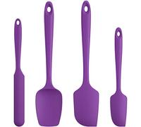 Spatule Silicone Lot de 4: U-Taste Cuisine Maryse Pâtisserie Résistante à la Chaleur 315℃, Ustensiles à Marise Patissier Alimentaire Antiadhésive Flexible sans BPA pour la Cuisson (Mauve)