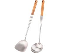Spatule wok 17" et set d'outils Pollepel - RVS spatule wok à long manche