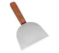 Spatules De Cuisson - Aplatir Les Hamburgers Propres, Profil Conique À Lame Inclinée, Longueur Totale De 22 Cm + Construction À Triple Rivets, Manche En Bois Dur En Acier Allié | Pour Poêles En Fonte