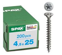 Spax 0/3527/000/4.5/25/ /02 - Vis à plâtre (acier inoxydable V2A, 4,5 mm, 4,5 x 25 mm), 200 unités