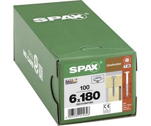 SPAX 0251010601805 R 88193 m.Spitze/T-STAR Vis à bois 6 mm 180 mm T-STAR plus acier WIROX 100 pc(s)