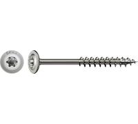 SPAX construction bois tête disque, 8 x 140 mm, 50 pièces, filetage partiel, T-STAR plus T40, 4CUT, acier inoxydable A2-0257000801405