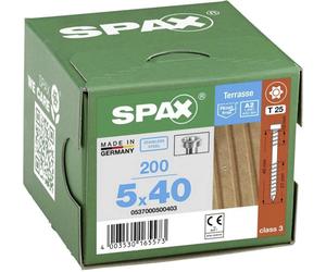 SPAX 0537000500403 R 88192 Zylinderkopf T-STAR Vis à bois 5 mm 40 mm T-STAR plus acier inoxydable A2 200 pc(s)