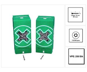 SPAX® 0537000500705 SPAX® Terrassenschrauben T25 Zylinderkopf Edelstahl A2 0537000500705 5 mm x 70 mm, 250 St.