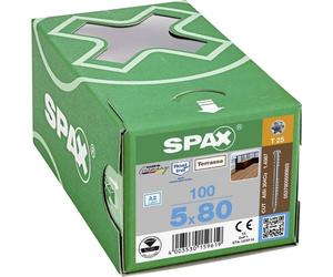 SPAX 0537000500803 R 88192 Zylinderkopf T-STAR Vis à bois 5 mm 80 mm T-STAR plus acier inoxydable A2 100 pc(s)