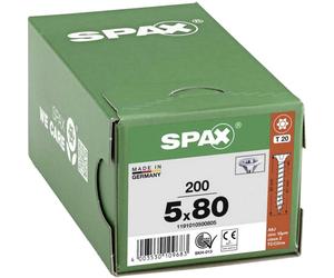 SPAX 1191010500805 R 88091 Senkkopf/T-STAR Vis à bois 5 mm 80 mm T-STAR plus acier WIROX 200 pc(s)
