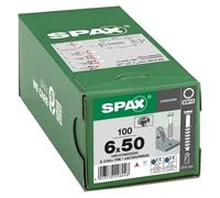 SPAX® 1881010600505 : Vis à béton SPAX® S-CS tête hexagonale avec rondelle, 1881010600505, 6 mm x 50 mm, boîte de 100 pièces.