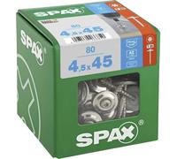 SPAX 4577000450456 Vis de ferblantier 4.5 mm 45 mm T-STAR plus acier inoxydable A2 80 pc(s)