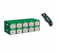 SPAX Assortiment de Vis à Bois WIROX T-STAR plus, 4x40-6x120 mm, 4200 pcs. | Kit complet de 10 tailles avec tête fraisée et filetage partiel, inclut un outil multifonction pour intérieur et extérieur