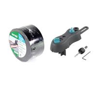 SPAX Bande d'étanchéité adhésive 87 mm de large - Rouleau de 30m - 4000009186419 & wolfcraft 6960000 - Kit de Perçage pour Terrasse Bois - Pour un Vissage des Lames de Terrasse