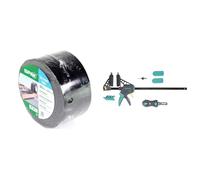 SPAX Bande d'étanchéité adhésive 87 mm de large - Rouleau de 30m - 4000009186419 & wolfcraft 6988000 - Kit de Pose de Terrasse en Bois - 10 pièces