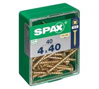 Lot de 40 vis acier tête fraisée pozidriv SPAX, Diam.4 mm x L.40 mm G