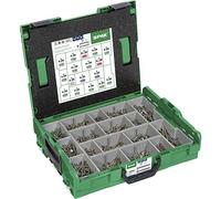 SPAX Coffret de montage L-BOXX, 1 pièce, Assortiment de vis avec 17 dimensions, Tête fraisée, T-STAR plus, 4CUT, Acier inoxydable A2-5000009165019