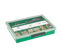 SPAX Coffret de Montage Meubles, 630 pcs. - Vis à Bois Tête Fraisée Z | Kit de vis cruciformes YELLOX avec tournevis et embouts Z1 et Z2, assortiment complet pour bois et bricolage à la maison