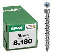 Spax International – Vis à bois 1221010801805 T40 tête cylindrique WIROX 8 mm x 180 mm 50 pièces
