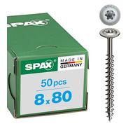 SPAX Vis pour construction en bois 0257000800805 T-STAR plus T40 Inox A2 8 x 80 mm 50 pièces