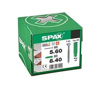 SPAX Kit de Fixation Vis 5x60 mm T20 et Chevilles SD 8x40 mm, 120 pcs.