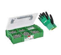 SPAX L-BOXX Mini Kit Électricien - 475 Vis WIROX Tête Ronde, Chevilles & | Coffret de montage avec 5 tailles de vis à filetage entier, 3 embouts T-STAR plus T20 et protection anticorrosion WIROX A9J