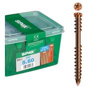 SPAX Vis terrasse ZylKo TS+ 5,0 x 60/27,5 mm A2antik Tête cylindrique T-STAR plus 100 pièces