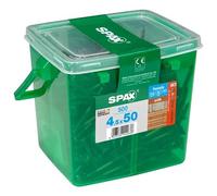 Spax Lot de 500 vis de façade en acier inoxydable A2 vieilli 4,5 x 50 mm