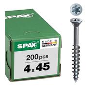 SPAX-M, 4 x 45 mm, 200 pièces, Filetage partiel, Tête fraisée, T-STAR plus T20, Pointe CUT, WIROX - 0441010400453