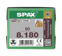 SPAX Spax S Tête de cylindre 8 x 180 T-STAR PLUS T40 VG CUT Quantité:50