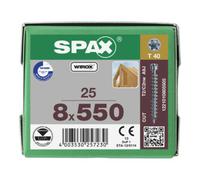 Vis SPAX-t?te cylindrique- 8 x 550 T-STAR PLUS T40 VOLLGEWINDE (Par 25)