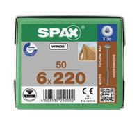 SPAX SPAX TELKO T-STAR+ T30 VG WIROX 6 x 220 Quantité:50