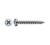 SPAX Vis universelle, 3,5 x 30 mm, 1000 pièces, filetage complet, tête demi-ronde, empreinte cruciforme Z2, 4CUT, WIROX - 0231010350305