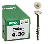 SPAX Tête ronde large plate pour panneau arrière de corps, Filetage partiel, Tête ronde large plate, T-STAR plus, 4CUT, Nickelage