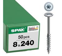 Vis à bois ft partiel Torx - tête disque - 8x240 mm - 50 pièces - Wirox SPAX