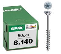SPAX Vis à bois T-STAR plus 8 x 140 mm tête fraisée filetage partiel 4CUT WIROX 50 pièces
