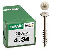 Spax Vis de corps sans lentille 4.0 x 34 TG Torx 20 - Acier nickelé Contenu : 200 pièces
