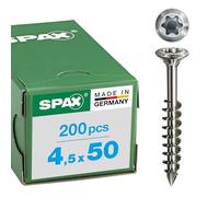 SPAX Spax Fassade 4,5 x 50 mm Tête fraisée bombée T-STAR plus filetage partiel Pointe CUT Acier inoxydable A2 anti-rouille Quantité:200