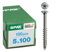 Vis à bois inox - pour bardage bois - 5x100 - 100 pièces - Spax Façade SPAX
