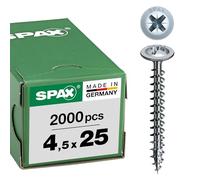 SPAX Spax Vis universelle 4,5 x 25 mm tête arrière cruciforme Z filetage complet 4CUT WIROX A3J Quantité:2000