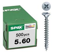 SPAX Vis à bois 1081 - Tête fraisée Pozi WIROX 5 x 60 mm 500 pièces
