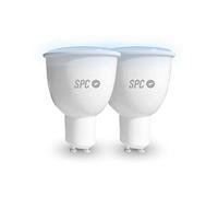 SPC Bombilla Inteligente Aura 450/ Casquillo GU10/ 5.5W/ 450 Lúmenes/ 2700-6500K/ 2 unidades