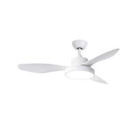 SPC Conforto DC Lite 2 - Ventilateur de plafond à grande luminosité réglable en 3 tons, moteur DC 42W ultra silencieux et efficace, Ø120 cm, WiFi pour contrôle par app, télécommande, mode hiver/été