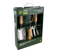 Spear & Jackson 3057KEW Coffret Cadeau d’Outils de Jardin Kew Gardens - 3 pièces - transplantoir, Fourche à désherber et cultivateur avec Manches en Bois FSC et têtes en Acier Inoxydable Poli Miroir