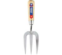 Spear & Jackson 3060WF Fourche à désherber inox poli, manche bois 127 mm | Acier inoxydable poli miroir, pour désherbage, ameublissement, aération & culture du sol, manche bois dur, gamme Neverbend