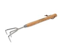Spear & Jackson 3100KEW Cultivateur INOX 3 Dents, Manche frêne FSC 305 mm | Inox poli miroir, manche en frêne FSC 305 mm, pour désherbage, massifs & préparation du sol, collection Kew Gardens