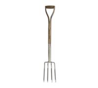 Spear & Jackson 4552BF Fourche à Bordures compacte en Acier Inoxydable Poli Miroir avec Manche en Bois Massif et poignée en Y
