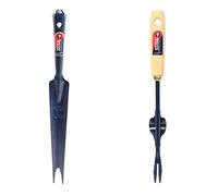 Spear & Jackson 50045 Couteau désherbeur affûté tout Acier & 50046 Tire racine manche Bois